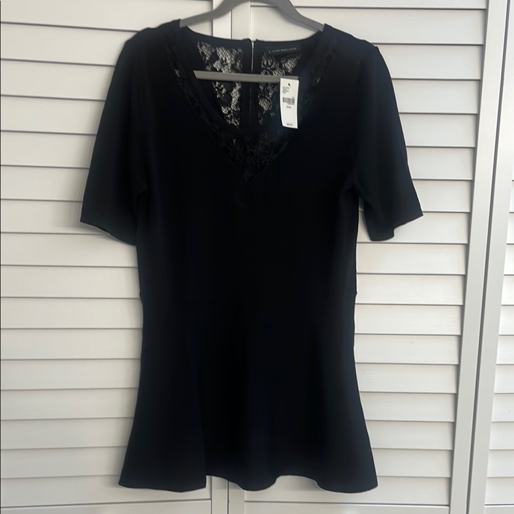 Lane Bryant size 14/16 Elegant Black Lace Trim Top